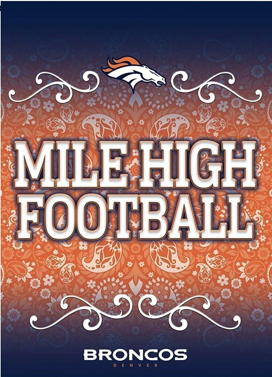 Denver Broncos Premium Double Sided Garden Flag Banner, 13x18 Inch, Display...