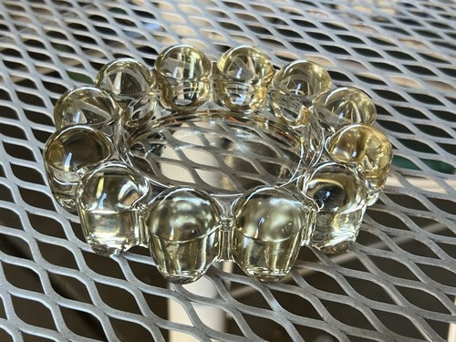 Vintage Glass Ball Ashtray 5” Nice N Clean 