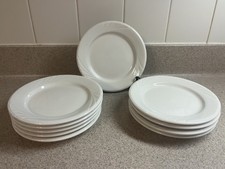 10 - Tuxton China Inc Monterey 6-1/4" Amr White/Eggshell Ceramic Round Plates