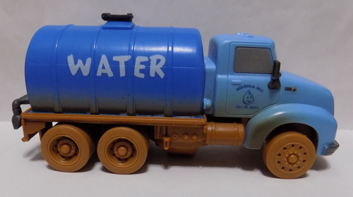 Disney Cars 3 Mr Drippy Blu Serbatoio Acqua Camion Plastica 6” Crazy 8 Crashers Raro - Foto 2 di 8