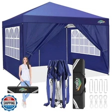 COBIZI 10x10 Pop up Canopy Tent Protable Canopy Tent with 4 Sidew