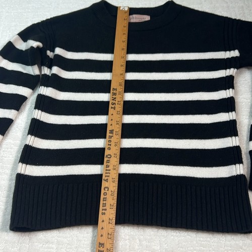Philosophy schwarz-weiß gestreifter Pullover Pulli Rundhals Langarm S - Bild 6 von 8