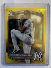 CARLOS LAGRANGE New York Yankees 2025 Bowman Chrome 1st YELLOW #'d 53/75!!