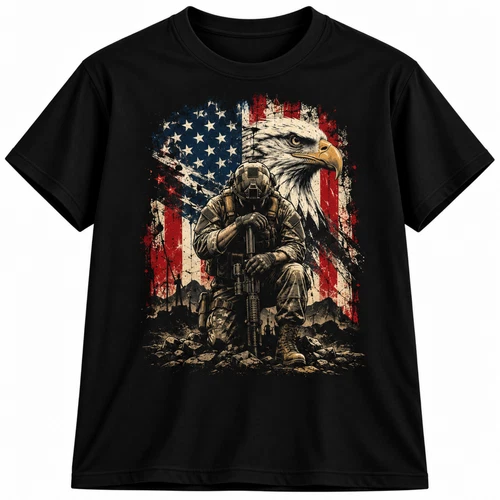 Tactical Military T-Shirt Veterans Day Unisex Graphic Tee S to 4XL Apparel Style - product listing photo