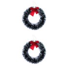 2pcs Weihnachten Bowknot Green Madder Wrack Hotel Store Fensterlayout