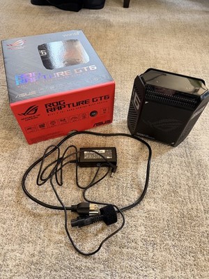 ASUS ROG Rapture GT6 Tri-Band Wi-Fi 6 Gaming Router - Black, Single Unit, B-1-PK