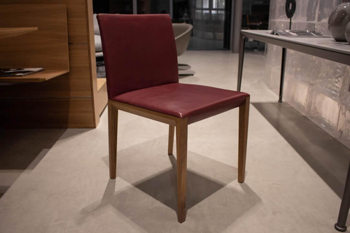 Walter Knoll 4er-Set Stuhl Andoo Bezug Leder Dunkelrot Gestell Nussbaum - Bild 3 von 5