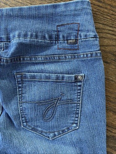 JAG Pull On Straight Damengröße 8 dunkle Waschung blau Denim Jeans schmales Bein - Bild 8 von 12