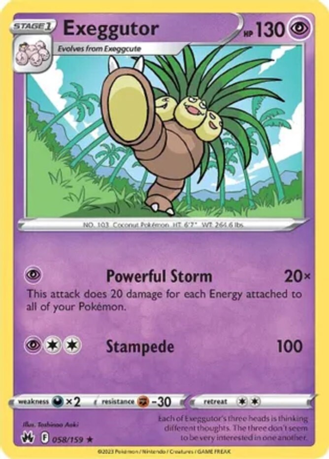 Exeggutor - 058/159 - Rare - Near Mint