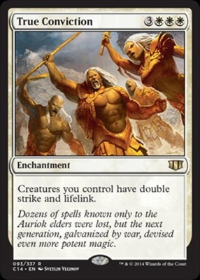 True Conviction - Medium Play MTG Commander 2014 Edition
