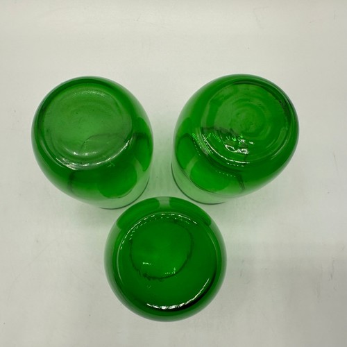 Forest Green Roly Poly Flat Juice Glasses, Set of 3 - Picture 5 of 7