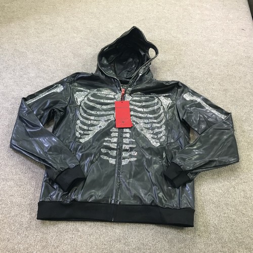 Guapi Skeleton Jacket Mens XL Black Rhinestone Limited Edition Aaron Wilhelm - Picture 1 of 11