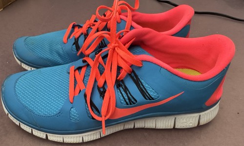 Nike Free 5.0 579959-464 Blau Pink Laufschuhe Turnschuhe Herren Größe 12 - Bild 2 von 11