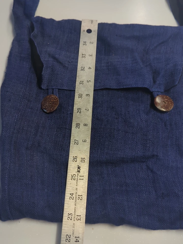 De Colección Natural 100% Cáñamo Libre de THC Boho Bandolera Cartera de Hombro Bolso para Laptop Shabby Foto 3 de 4