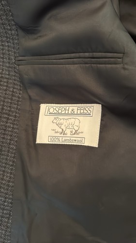 Joseph & Feiss Herren 50R blau kariert 100 % Lammwolle 3-Knopf Blazer gebraucht, in einwandfreiem Zustand - Bild 5 von 6