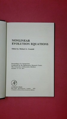 241627 NONLINEAR EVOLUTION EQUATIONS Proceedings of a Symposium HC