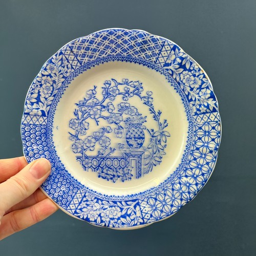 15 PIECE X ANTIQUE SPODE? BLAIR BLUE & WHITE CHINA TEA SET PLATES BOWL TEACUP - Picture 15 of 21