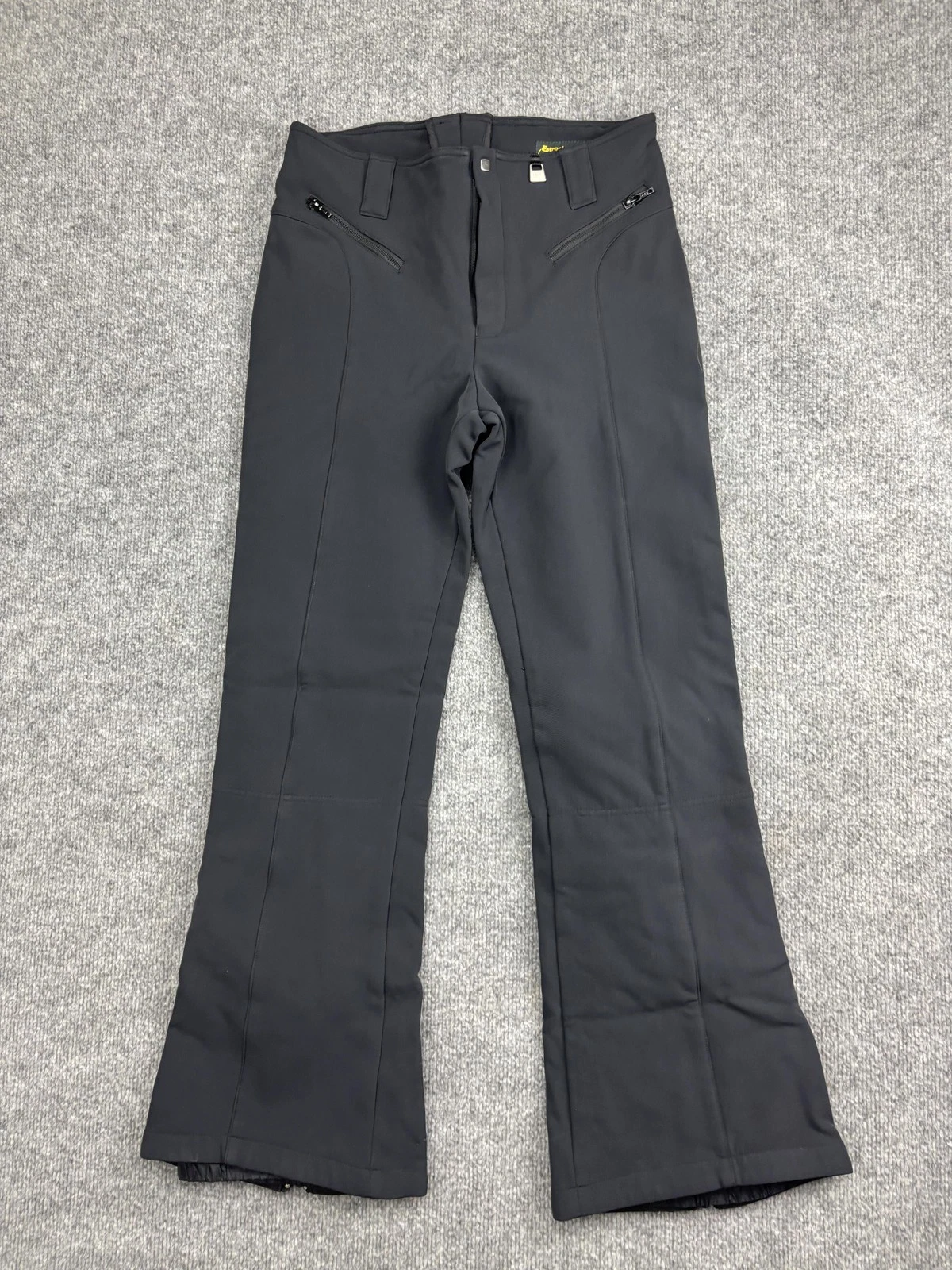 NILS Snow Pants Womens 8 Long Gray Softshell Insulated Ski Dermizax Stretch