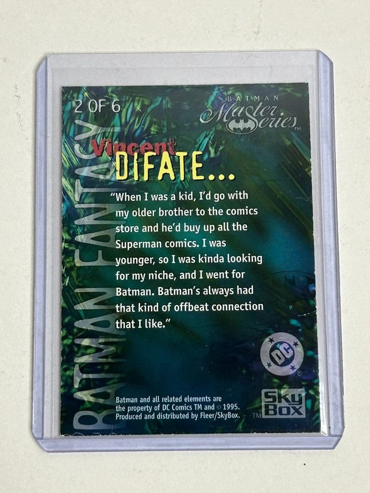 Tarjeta de persecución Skybox Batman Master Series 1995 Spectra-etch Fantasy Foil #2 casi nueva Foto 2 de 2