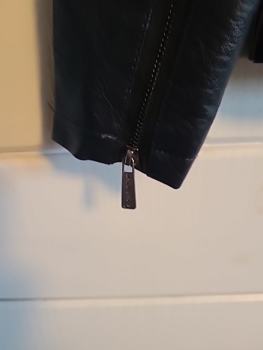 American Breed Size Large Men's Faux Leather Motorcycle Jacket Black - Picture 6 of 6