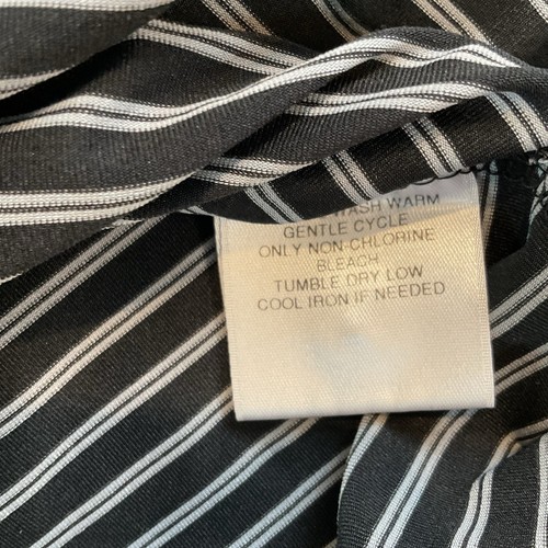 Daniel Cremieux Signature Collection Polo Shirt Mens M Black Gray Stripe Knit  - Picture 9 of 9