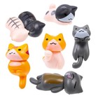 6Pcs Cat Sculptures Adorable Simulation Kitten Figurines Desktop Decorations
