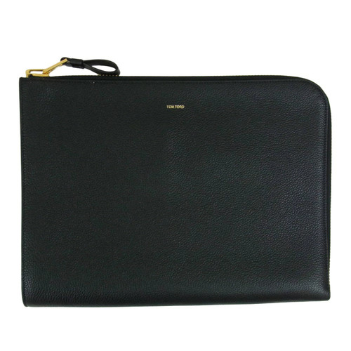 TOM FORD Tom Ford HO355 LCL213G Soft Grain Leather Second Clutch Bag Black