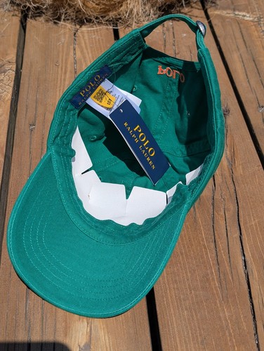Polo Ralph Lauren Classic Ball Cap Mütze Grün Orange Neu mit Etikett - Bild 4 von 4