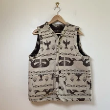 Wool Vest with Southwestern Motif
