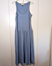 Universal Thread Women's Size Small Blue Drop Waist Knit Midi Dress Sleeveless
