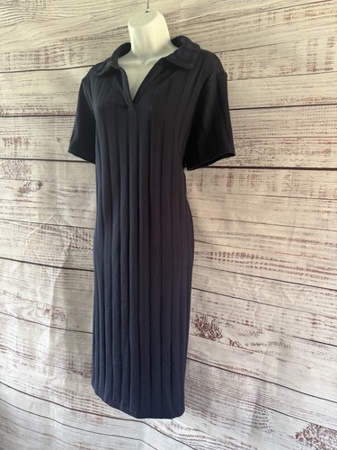 F&F, Size 12, Ribbed Polo Midi Dress, Smart Casual Stretch Fit - Picture 10 of 17