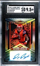 2023 Wild Card Alumin Demario Douglas Autograph Pre Rookie SGC 9.5 Auto 10 #75. rookie card picture