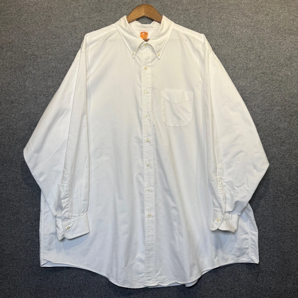 Camisa de Vestir Brooks Brothers Blanca 20/36 Ajuste Tradicional Cuello Abotonado EE. UU. Foto 2 de 4