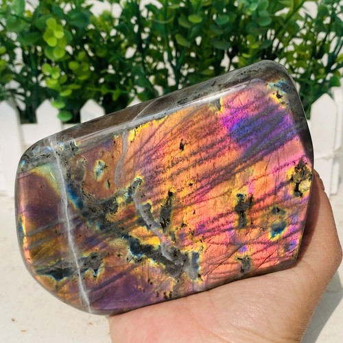 Cristallo di Quarzo Labradorite Viola Naturale Forma Libera Esemplare Minerale 740g - Foto 2 di 14
