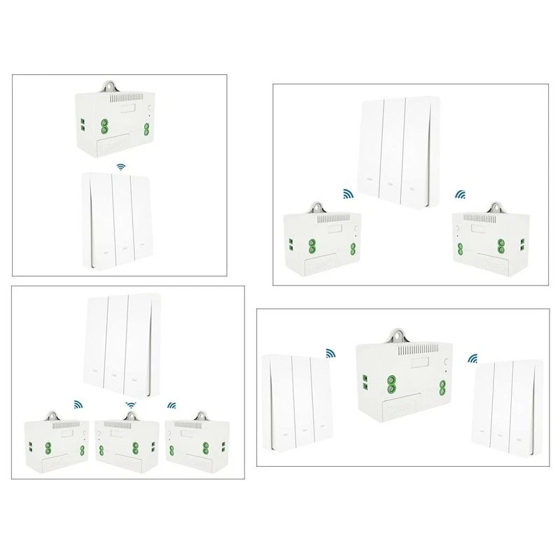 Interruttore RF Wireless Telecomando Senza Batteria Pila 3 Tasti Impermeabile IP - Immagine 3 di 3