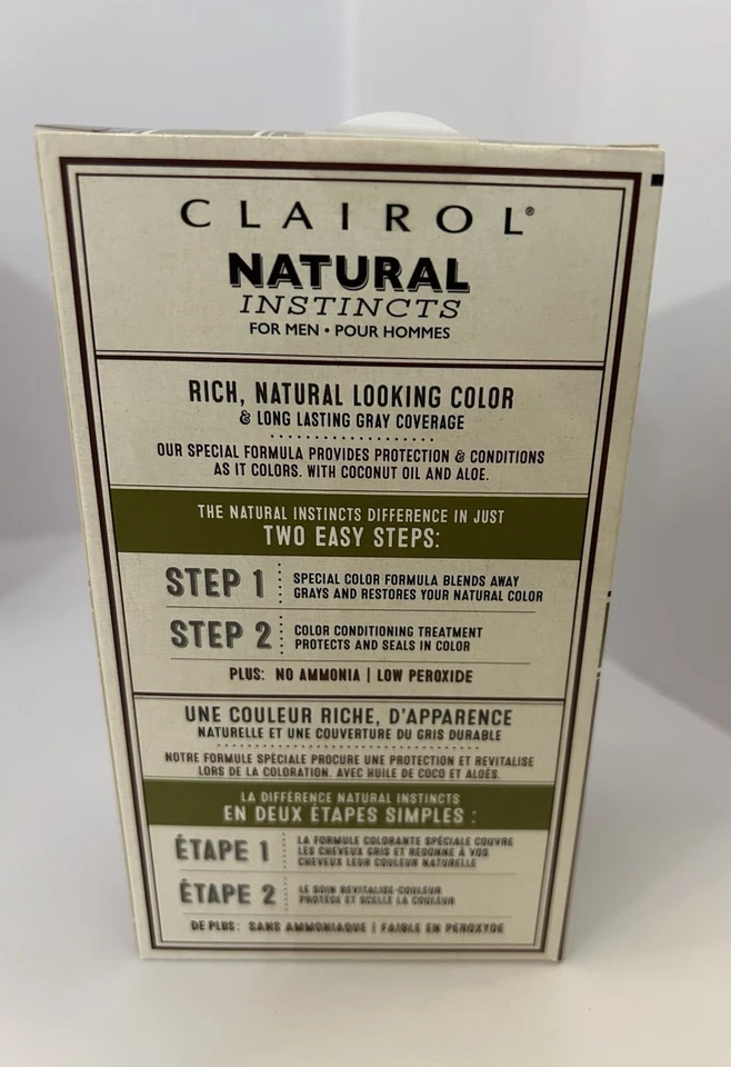 Set Of 6 ~ CLAIROL Natural Instincts For Men ~ M9 Light Brown Haircolor Kit Dye - Image 4 of 4