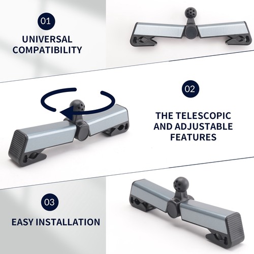 Telescopic Car Rear Pillow Phone Holder Mount Tablet Car Stand Rear7190 - Afbeelding 4 van 7