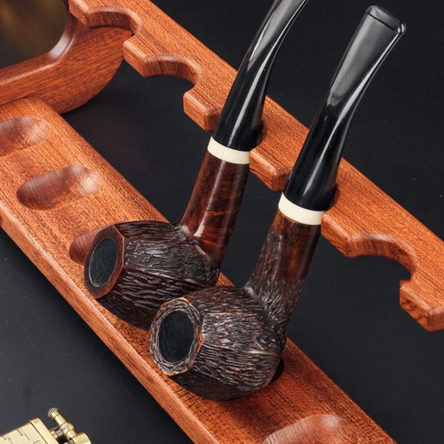 Per 8 pezzi espositore per pipe in legno porta pipa tabacco fumo - Foto 2 di 10