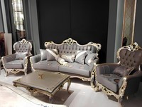 Moderner Sofagarnitur Set 3 Sitzer Sofas 2X Sessel Couchtisch Wohnzimmer Set