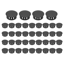 40 Pcs 25mm/1" Plastic Hole Plugs, Flush Type Round Plug Black