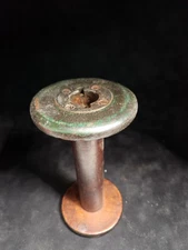 Vintage Industrial Wooden Textile Mill Bobbin Spool A11
