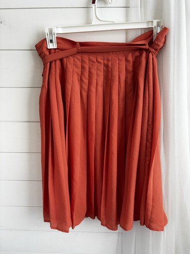 ModCloth Coral/orange pleated skirt size 1x 0449 - Picture 3 of 9