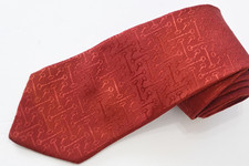 AUTHENTIC GUCCI RED SILK MEN'S Neck Tie W: 3 1/2" BY L:58"