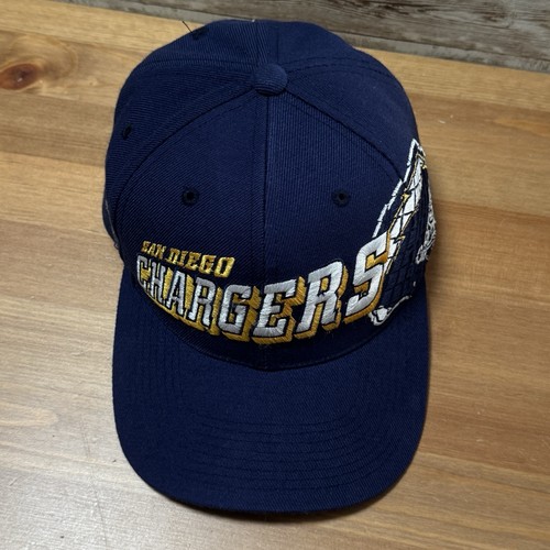 Vintage 90s San Diego Chargers Shadow Grid SnapBack Hat Sports Specialties - Picture 3 of 14