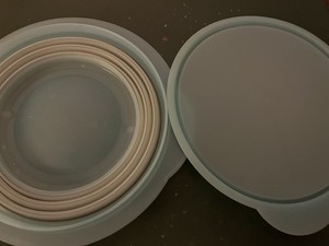 1x Tupperware Mini-Max Behälter 950 ml 5453 mit Deckel Türgis Faltschüssel