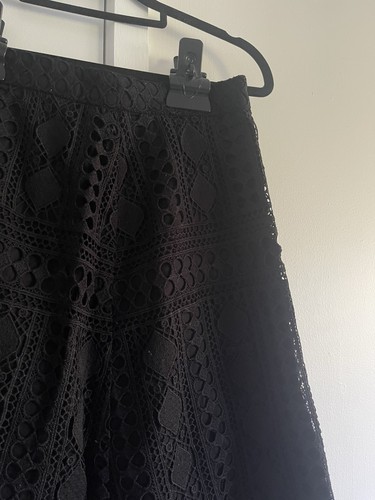 Country Road Lace A Line Skirt RRP $170 Black Size 6 - Picture 2 of 5