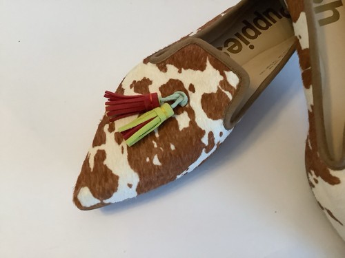HUSH PUPPIE SADIE TASSEL ANIMAL PRINT FLATS /SIZE 10 - Picture 3 of 16