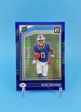 2024 Panini Donruss Optic - Keon Coleman - Rated Rookie Blue Hyper Prizm