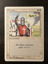MTG Crusade Revised Edition Regular Rare - BANNED card Heavy Play