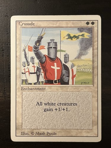 MTG Crusade Revised Edition Regular Rare - BANNED card Heavy Play - Picture 1 of 2